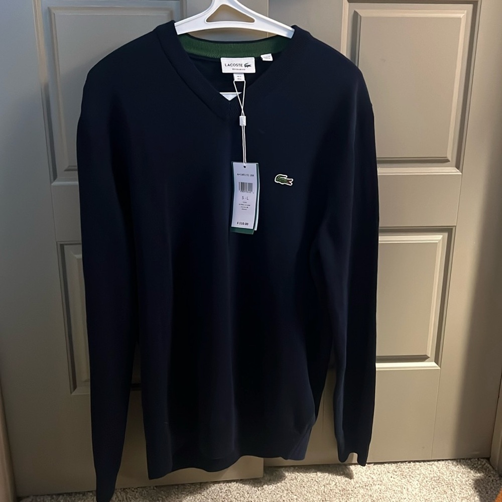 NWT Lacoste regular fit sweater - navy large